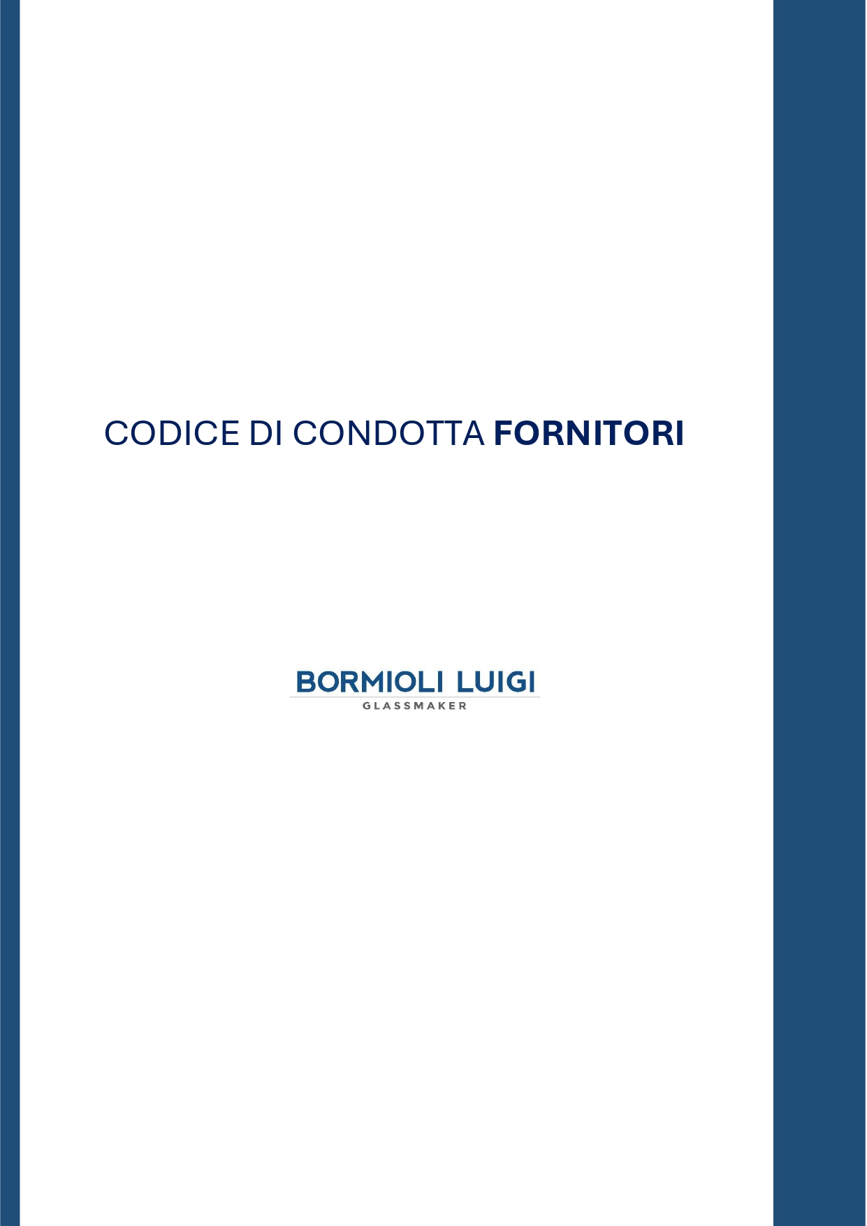 Codice di condotta <br /> fornitori